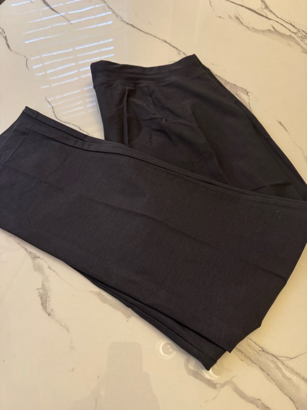 Eileen Fisher Black Knit Pull-On Pants